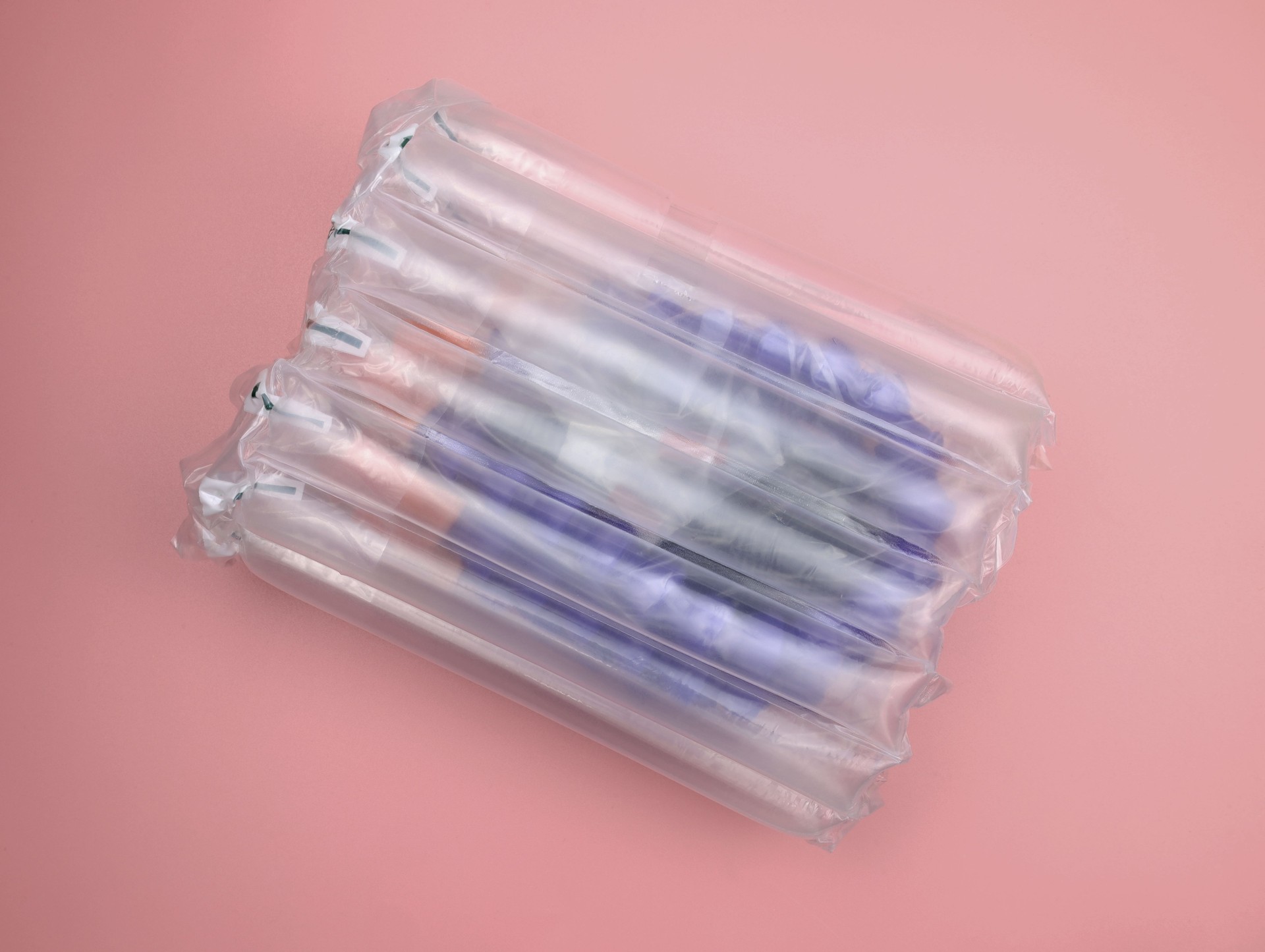 Air bubble wrap for packing parcels, fragile things, glass.